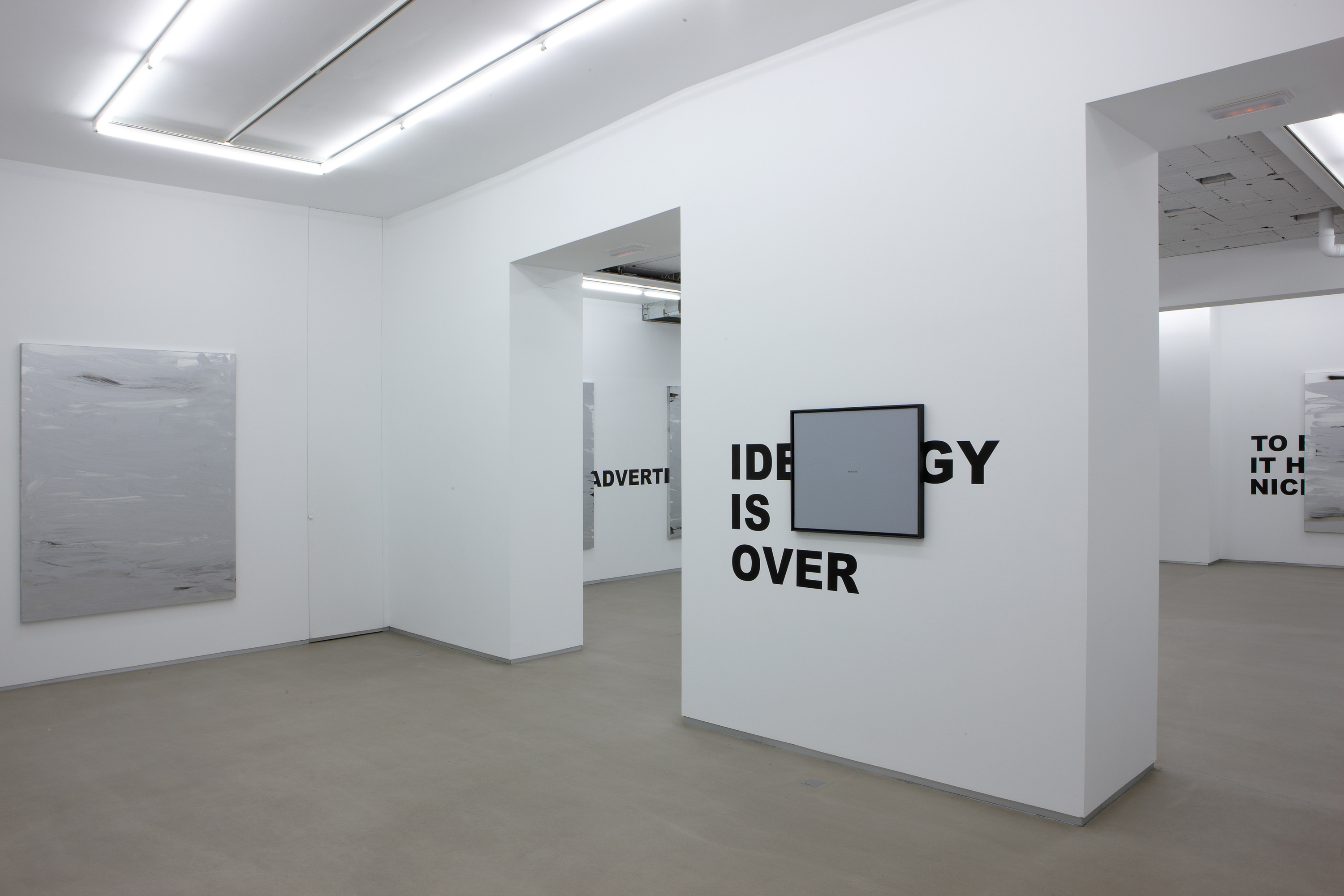 Parra & Romero, exhibition: Text pieces, obliterated mirrors & tautological paintings (fig. 2)